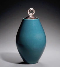 Ovoid Urn: Cerulean by Carol Green